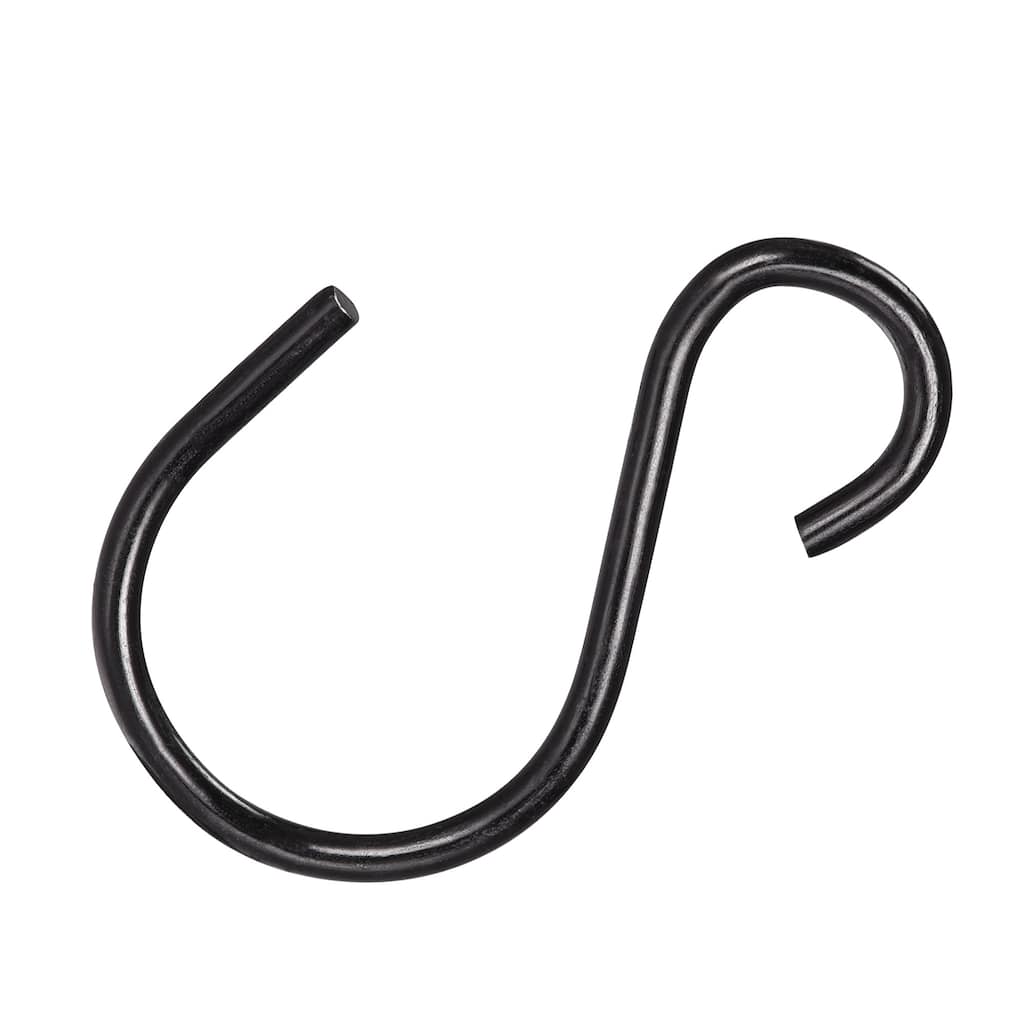 30pcs S Hanging Hooks 1.5 x 0.9 Inch S Shaped Hanger Black