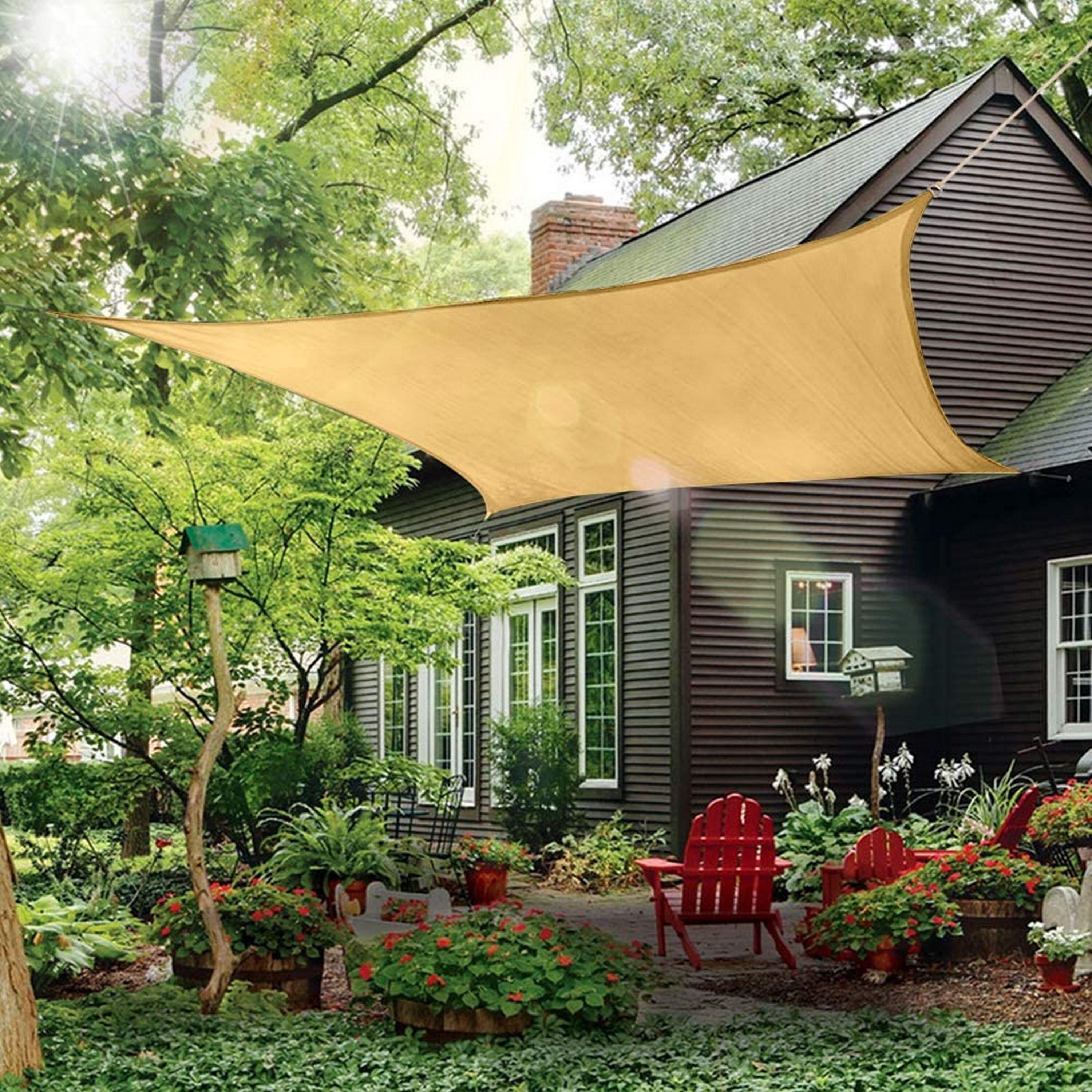 16x20 Feet Rectangle Sun Shade Sail Appealing Highly Resistant