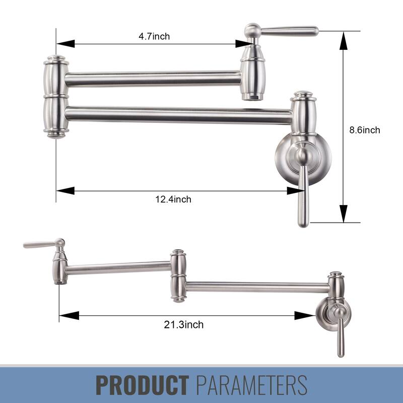 WOWOW Vintage Pot Filler Folding Kitchen Faucet