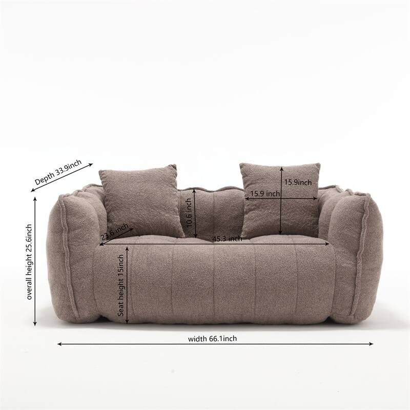 Modern Chenille Recliner Sofa with High Resilience Foam
