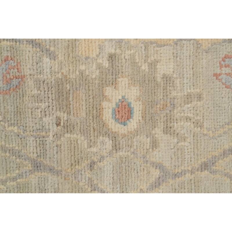 Hand Knotted Oriental 100% Wool Carpet Transitional All-Over Greys & Charcoal Oushak Area Rug - 10' 0'' X 8' 0''