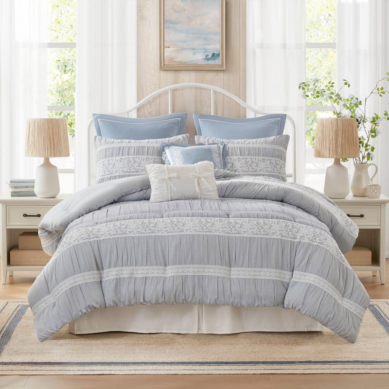 Madison Park Perryn 7 Piece Jacquard Comforter Set