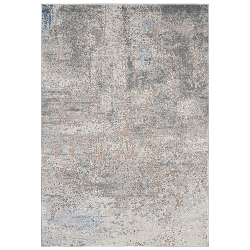 SAFAVIEH Palma Ljilja Modern Abstract Area Rug - Grey/Teal - 5'3" x 7'6"