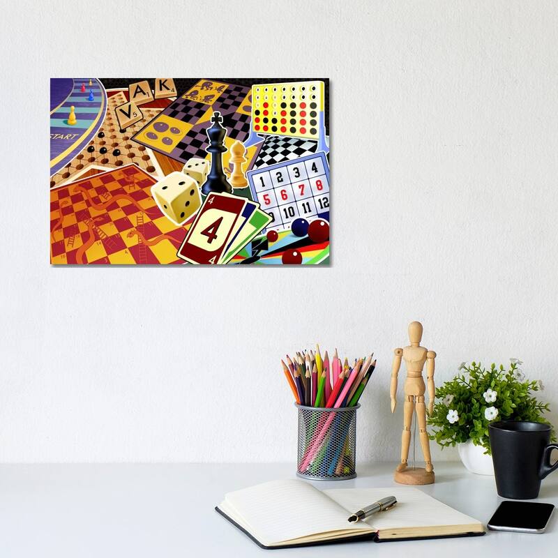 iCanvas "Board Games" by Unknown Artist Canvas Print - 8x12x0.75