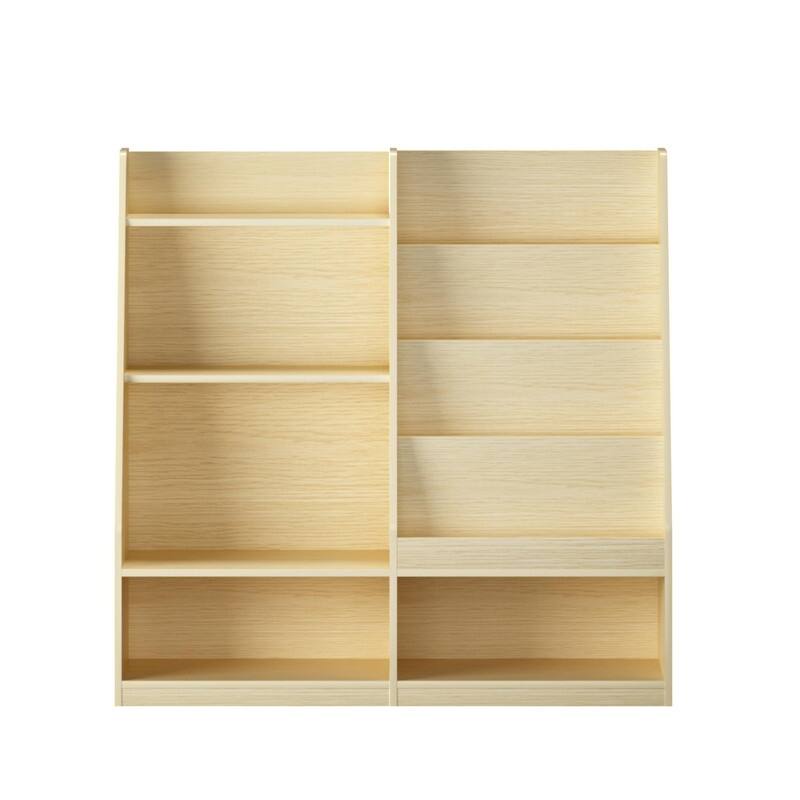 Kids Wooden Bookshelf and Toy Storage Organizer with 4-Tier Shelves