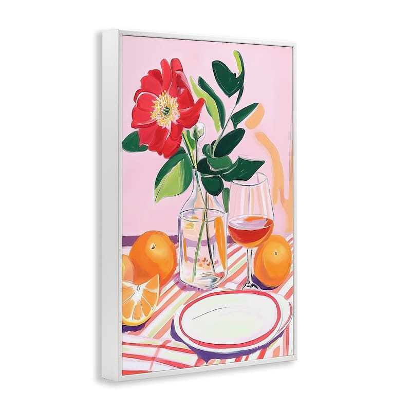 Stupell Pastel Hued Table Setting Framed Giclee Art Design By Andreas Magnusson