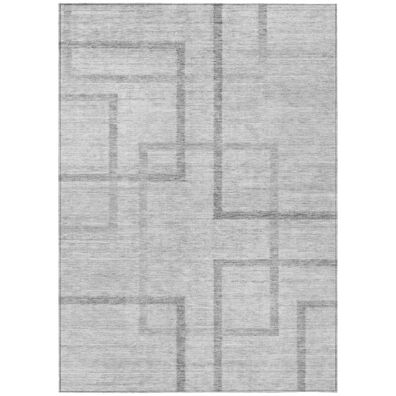 HomeRoots Geometric Transitional Rectangle Outdoor Rug