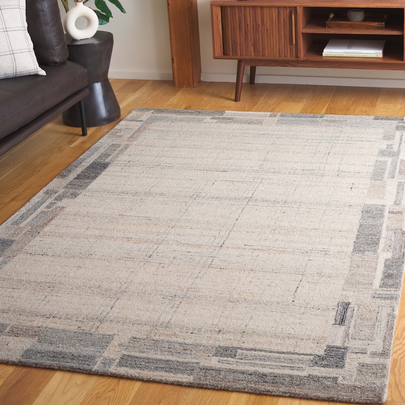 SAFAVIEH Handmade Restoration Odalys Sofya Vintage Wool Rug - 3' x 5' - Grey/Beige