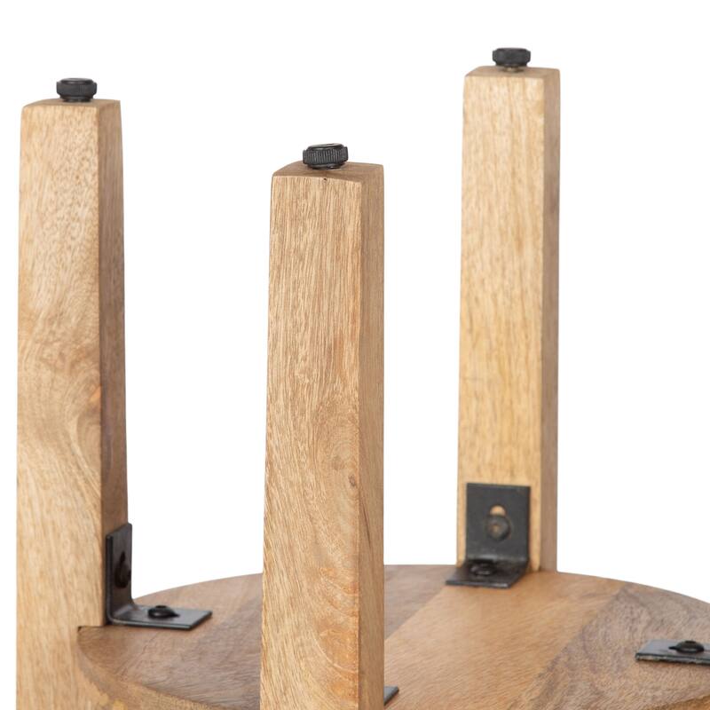 Kate and Laurel Talcott Round Wood Side Table