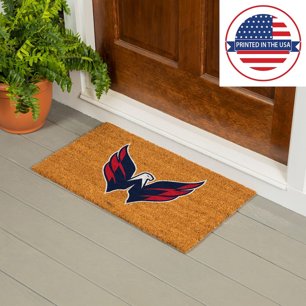 Coir Door Mat, 16"x 28", Washington Capitals - 28" x 16"