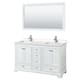 Option White, Chrome Trim, Carrara Cultured Marble Top