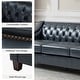 preview thumbnail 57 of 65, Mateo 82.28" Wide Transitional Genuine Leather Sofa with Nailhead Trim and Button-Tufted Back