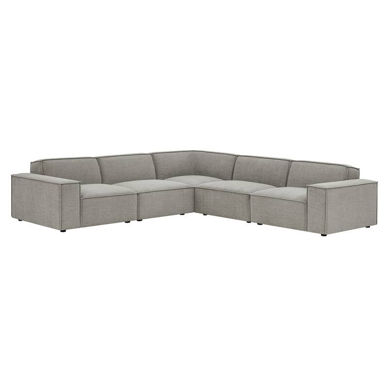 Restore 5-Piece Performance Fabric Upholstered Modular L-Shaped Sofa