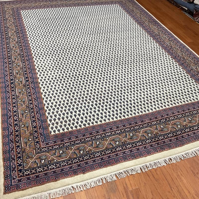 HERAT ORIENTAL Handmade Geometric Mir Wool Rug 8'6 x 11'6