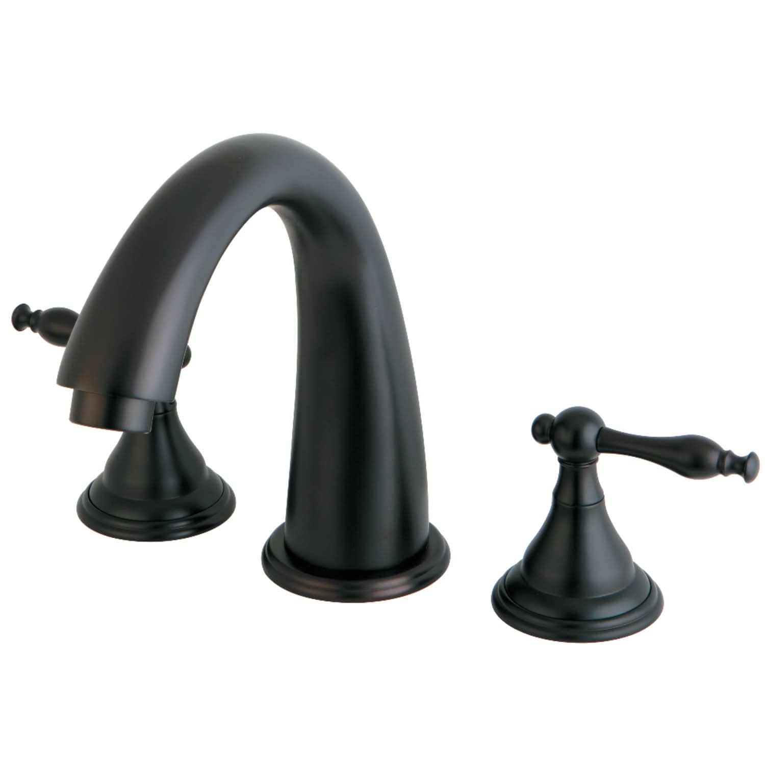 Kingston Brass Royale Deck Mounted Roman Tub Filler with Lever Handles