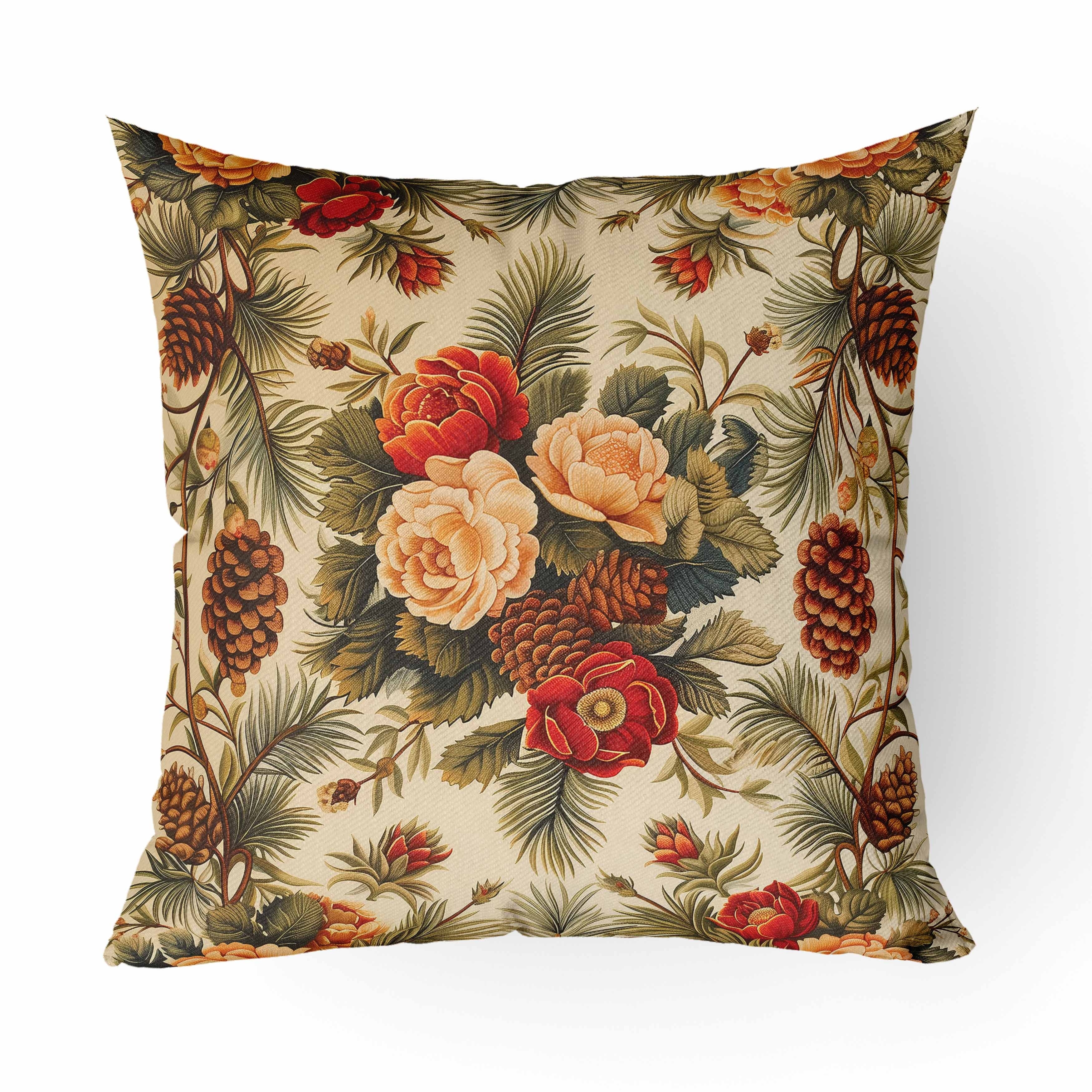 Woodland Winter Florals Indoor/Outdoor Pillow 16x16
