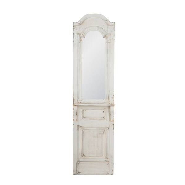71 5 White Distressed Classic Vintage Style Wood Framed Rectangular Floor Mirror N A