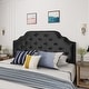 preview thumbnail 3 of 9, Queen & Full Tufted Headboard with Nailhead Trim by Christopher Knight Home