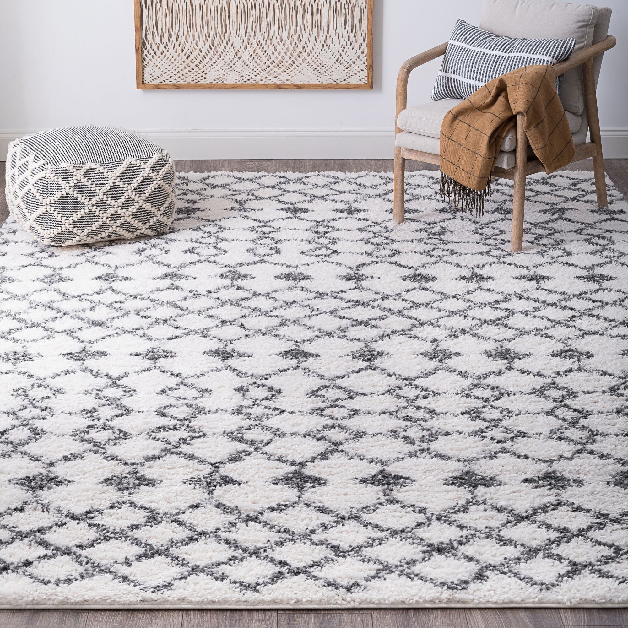 Shop Black Friday Deals On Alise Rugs Sohni Shag Transitional Geometric Area Rug On Sale Overstock 31610746
