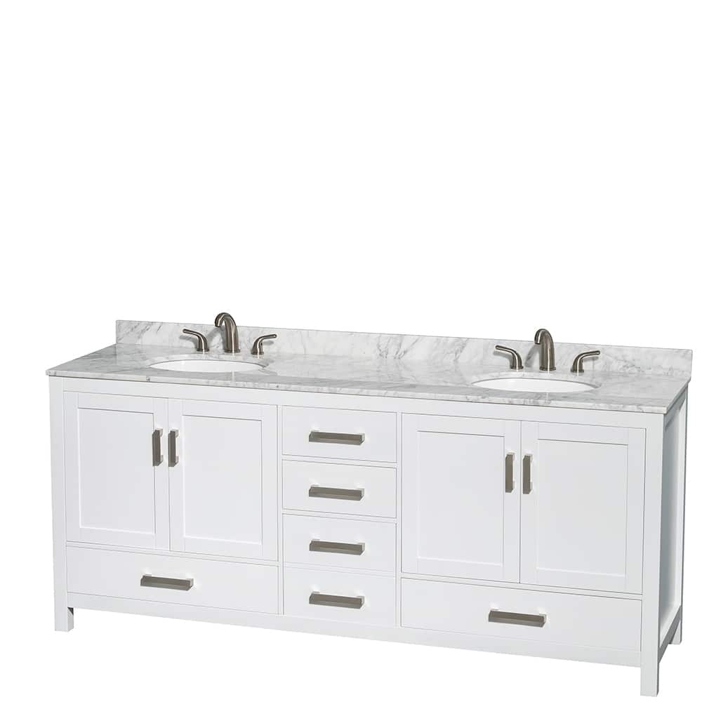 Wyndham Collection Sheffield Double Vanity Set