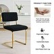preview thumbnail 9 of 28, Teddy Dining Chair Set of 2 with Upholstered Back Accent Chair and C-Shaped Metal Legs Vanity Chair, Student Desk Chair