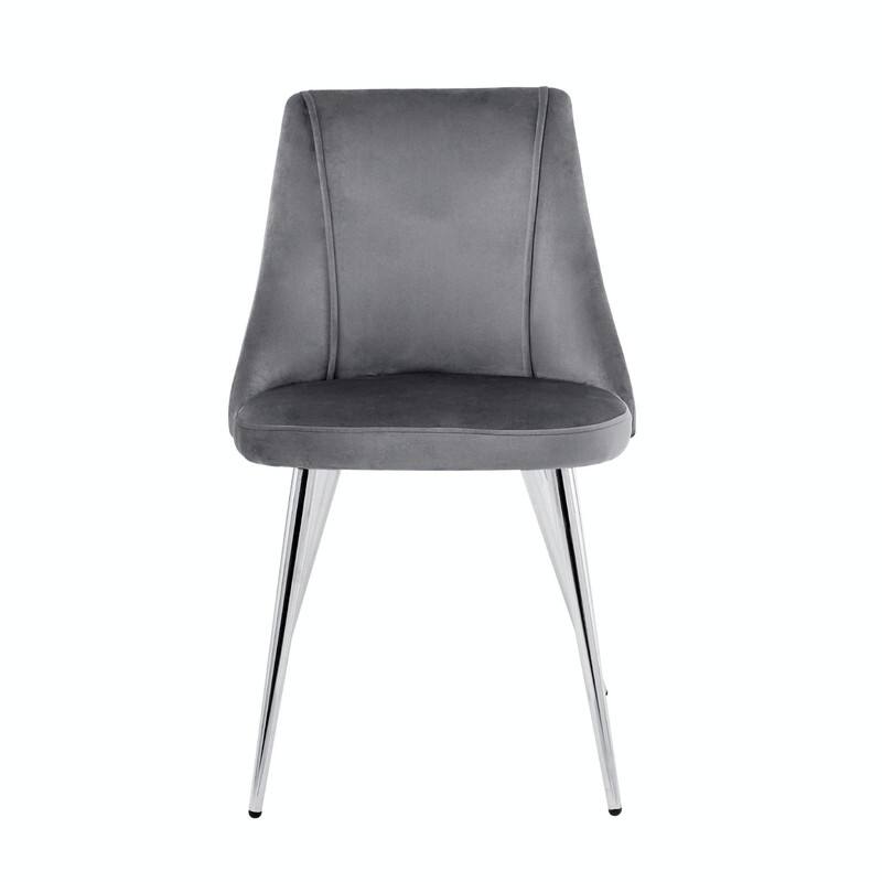 Modern Light Luxury Dining Chairs with Metal Legs-Set of 4