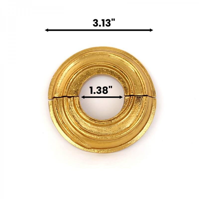 Radiator Flange Spiral Brass 1" (IPS) pipe flange: 1-3/8" inside diameter; 3-1/8" outside diameter Renovators Supply
