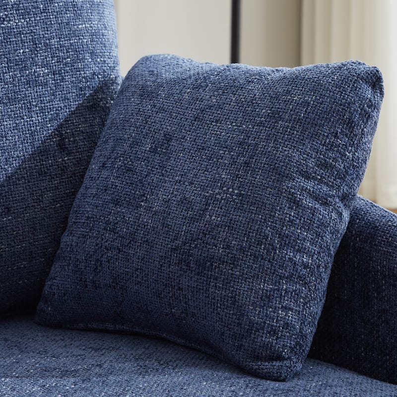 40.6" W Upholstered Swivel Accent Sofa Chair With Pillows