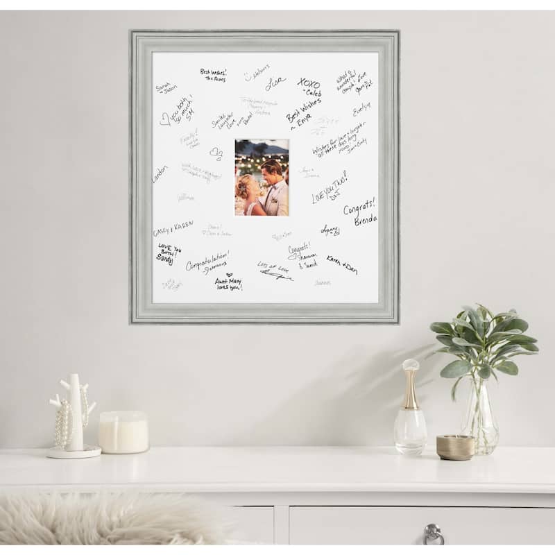 Bel Volto Signature Mat Picture Frame - Autograph Photo Frame Guest Book Alternative for Weddings, Graduations, or Retirement