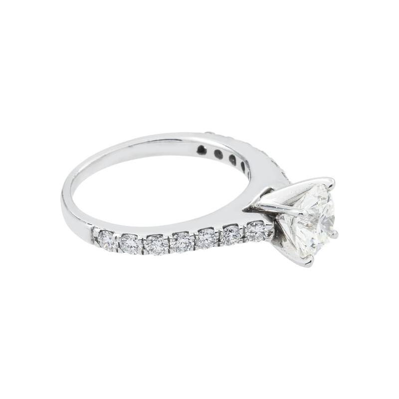 House Of Leon 14K White Gold 1.05ct Round Diamond Engagement Ring 1.45ctw GIA