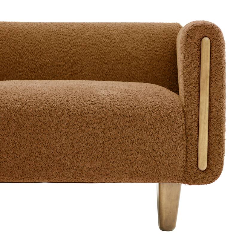 Christopher Knight Home - Soft Upholstered 78.7" 3-Seater Sofa with Rubberwood Legs