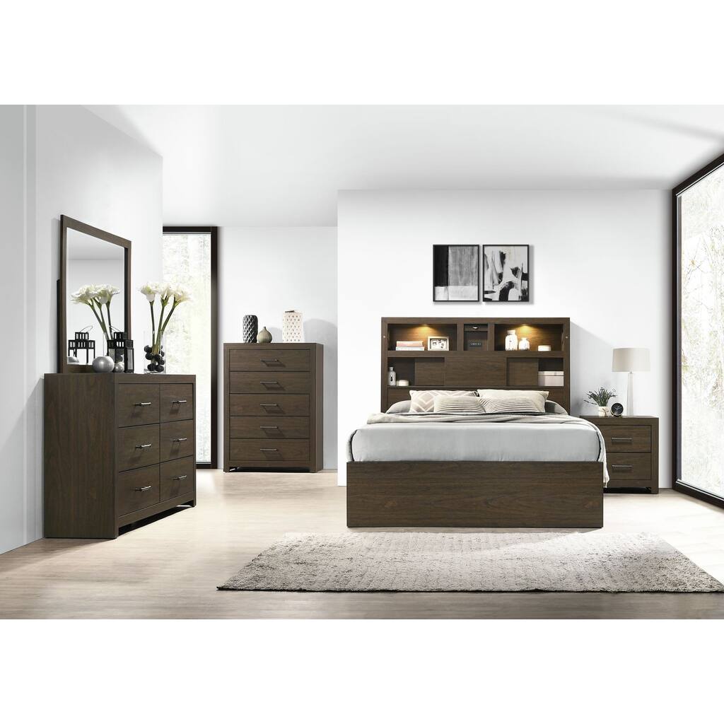 Picket House Furnishings Hendrix King Music Bed in Walnut