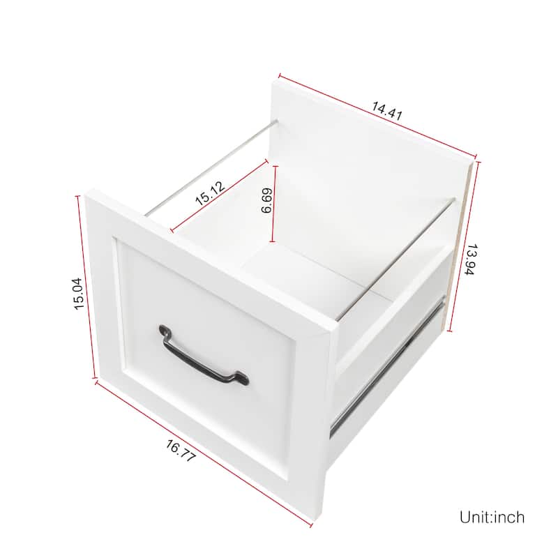 Home Office Computer Desk with Hutch, Antiqued finish - White