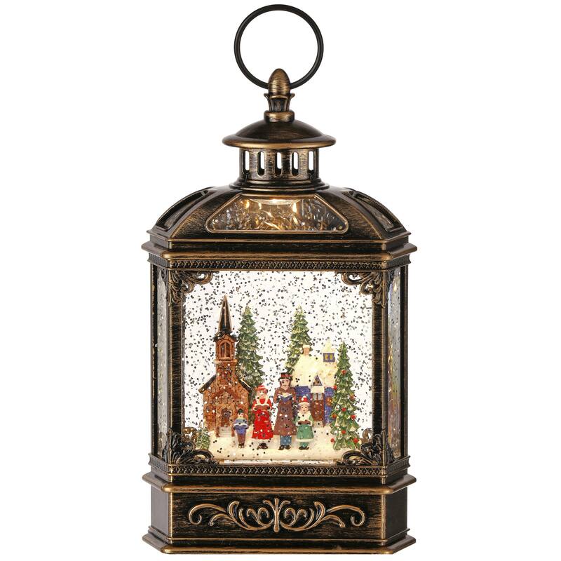 7"Led Caroling Family Water Globe