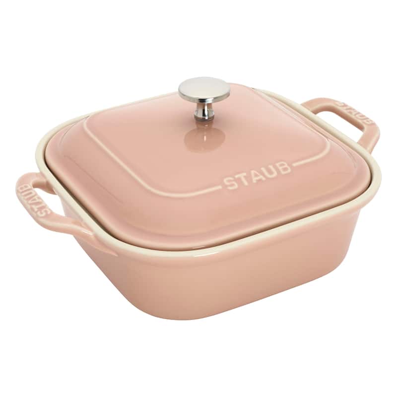 Staub Ceramic 4-pc Baking Pans Set, Casserole Dish with Lid, Brownie Pan, Pastel