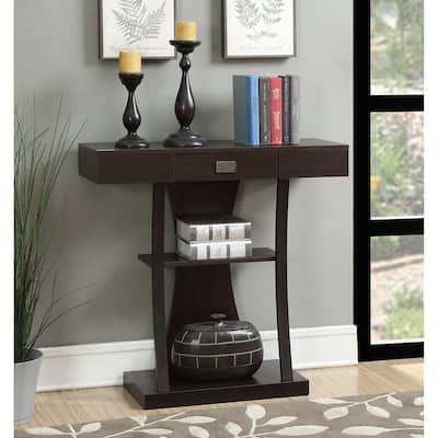 Convenience Concepts Newport 1 Drawer Harri Console Table with Shelves