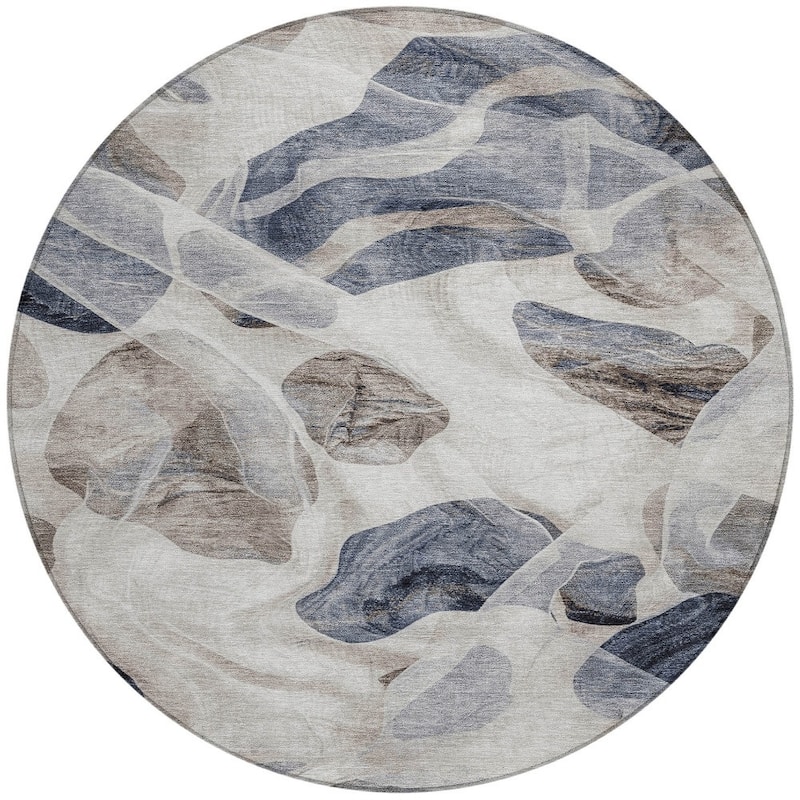 HomeRoots Abstract Transitional Rectangle Outdoor Rug