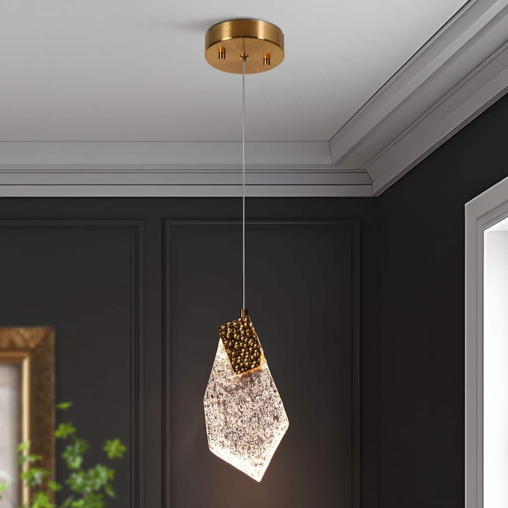 Modern LED 1-Light Gold Pendant Light for Kitchen Island