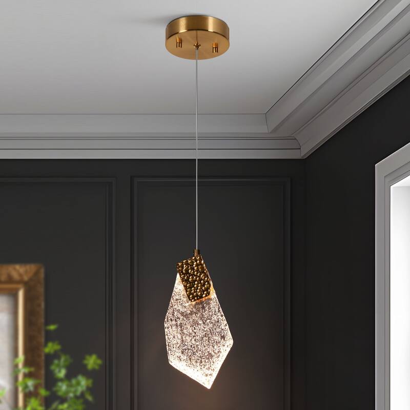 Modern LED 1-Light Gold Pendant Light for Kitchen Island