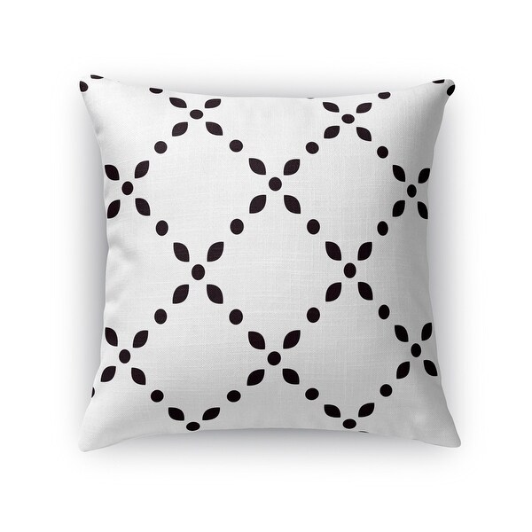 Kavka Designs black white black spot diamond accent pillow with insert