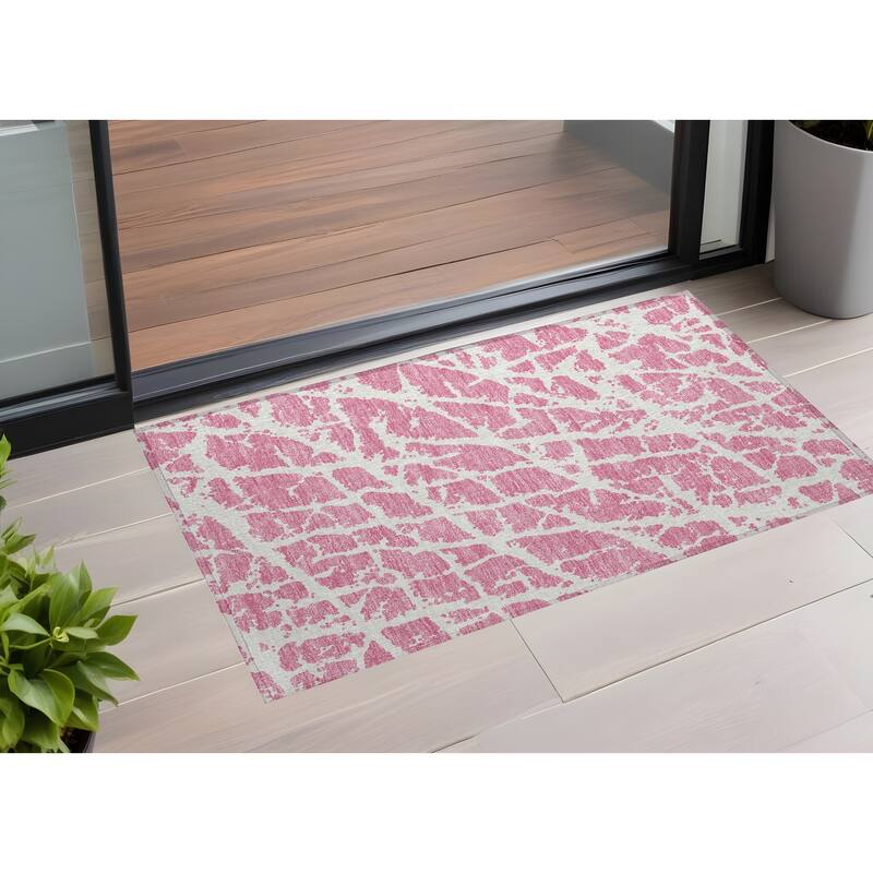Daso Unique Abstract Weather Resistant Classic Meets Modern Outdoor Rug - 3' x 5' - Multi