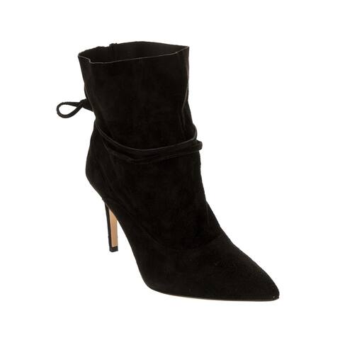 Marion Parke Women's Suede Millie Pointed Toe Booties Black