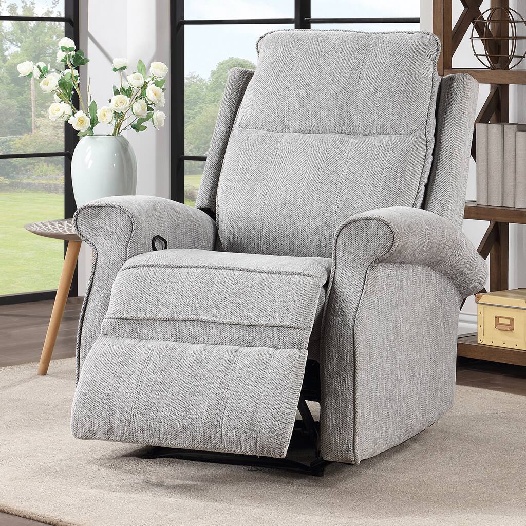 Modern Upholstered Lounge Single Sofa Oversize Recliner Chair with Soft Durable Fabric and Tall Neck Support, for Living Room