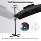 preview thumbnail 5 of 85, 11 x 11 FT Outdoor Square Patio Cantilever Offset Umbrella with Crank and 360 Degrees Rotation