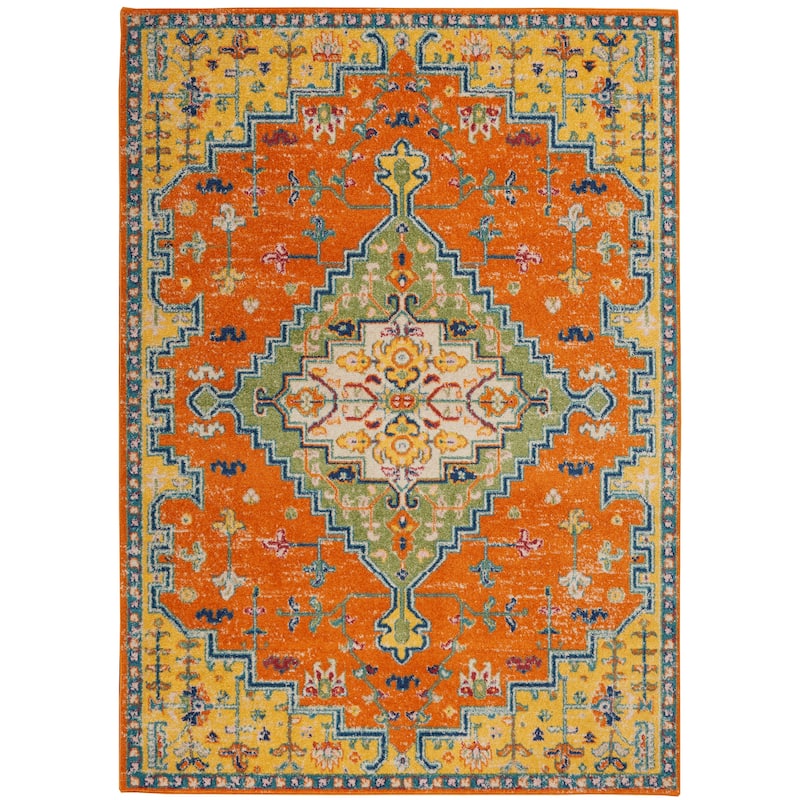 Nourison Allur Modern Persian Boho Floral Medallion Area Rug