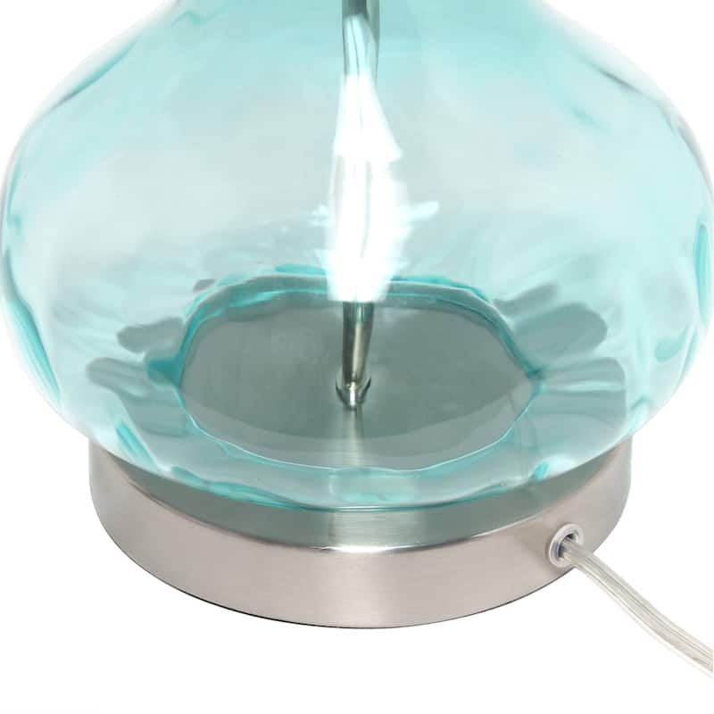 23.25 in. Modern Colored Dimpled Glass Table Lamp