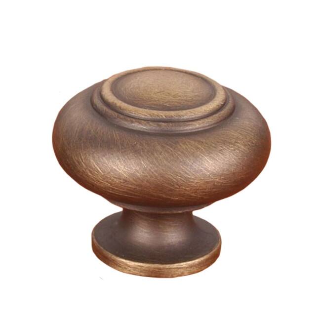 RK International 1-1/4 Inch Mushroom Cabinet Knob - Antique English