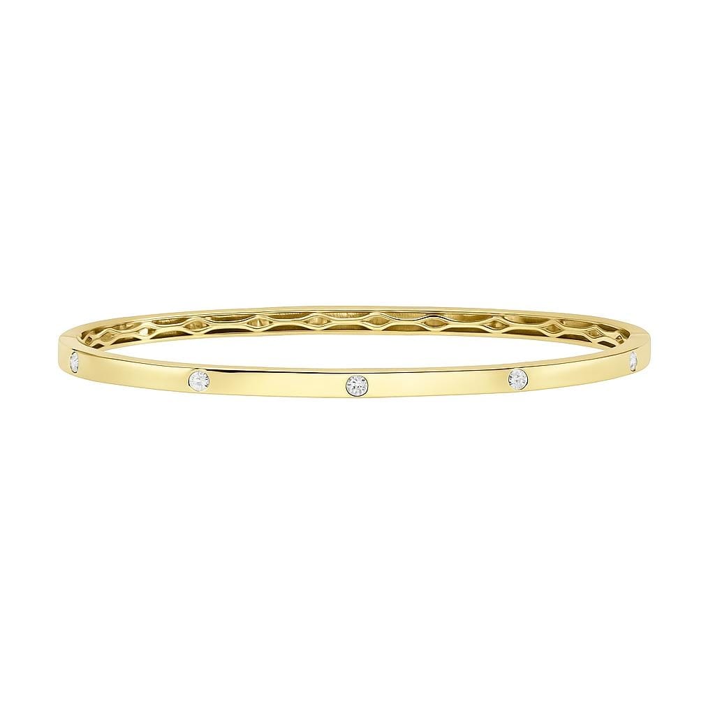 Joelle Collection 14K Gold Diamond Stackable Bangle