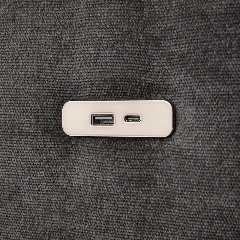 86.6" Modular Sectional Sofa with Ottoman and USB Ports, U-Shaped L-Shape Couch Bed with Chenille Fabric for Living Room