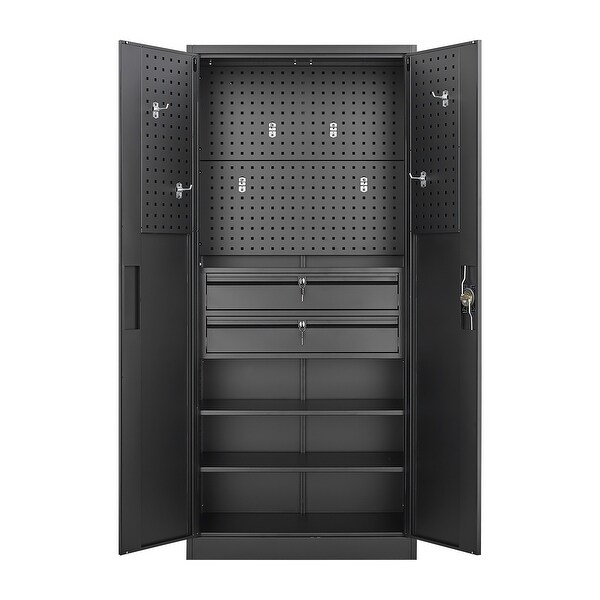 70.87 Inch Height Steel Storage Cabinet with 2 drawers and